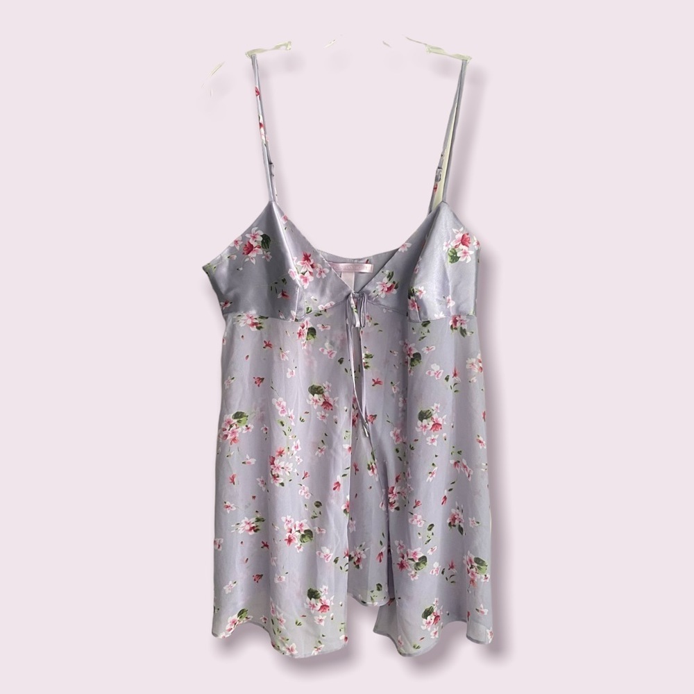 Victorias Secret Purple Floral Chemise